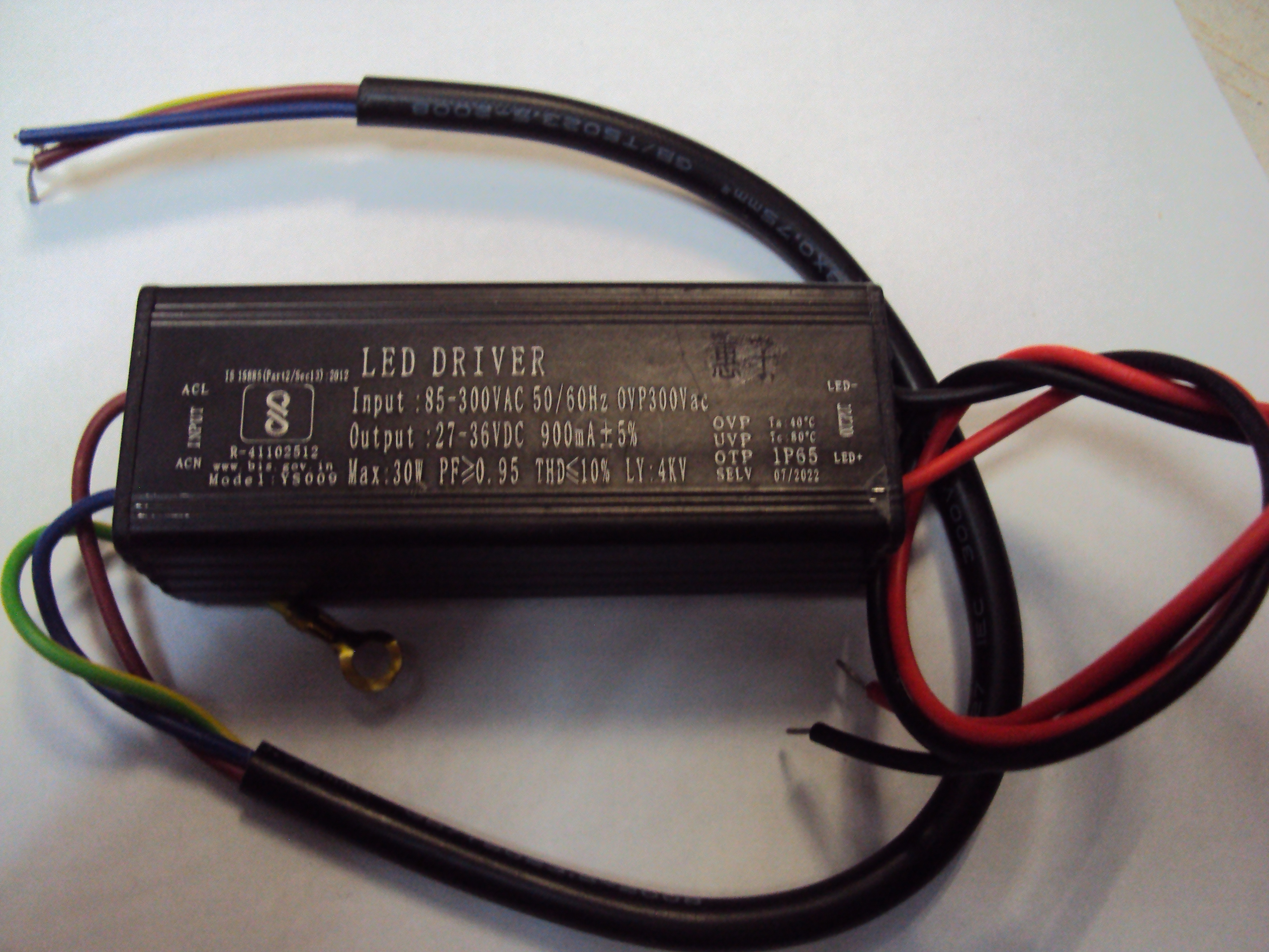  . LED DRIVER 900 30w (DC27-36 900) V